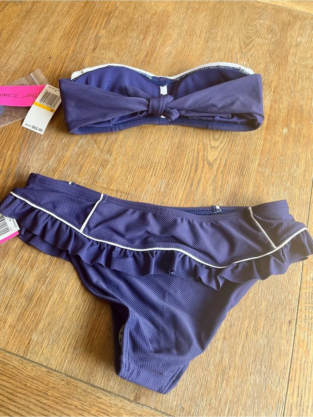 NWT Betsey Johnson navy sailor nautical y2k bikini set
